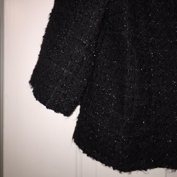 23rd St. Brand black and with silver threads crop jacket size Large - Picture 3 of 11